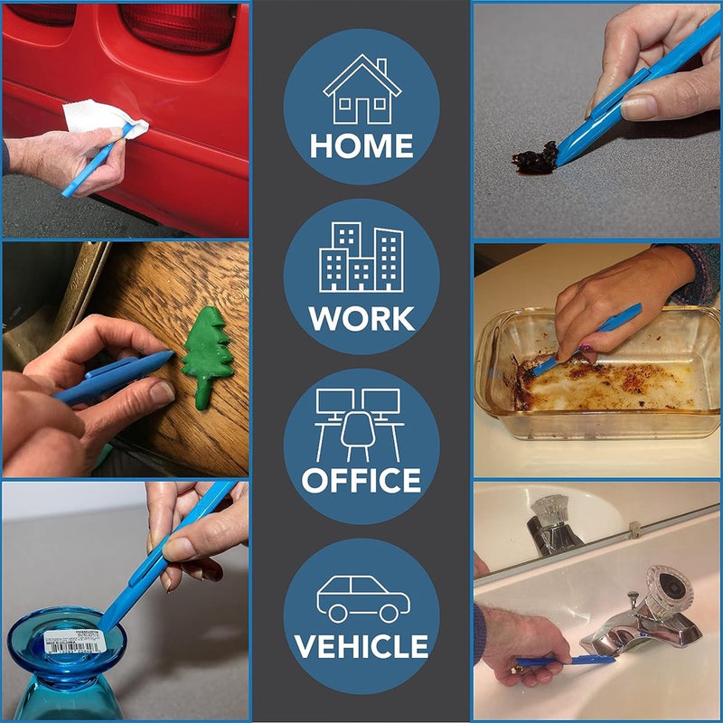 Scrigit Scraper No-Scratch Plastic Scraper Tool, 5 Pack - The Handy Multi-Use Scraping Tool for Removing Food, Labels, Stickers, Paint, Grease - Easy to Hold, Reaches Tight Spaces and Crevices - Image 5